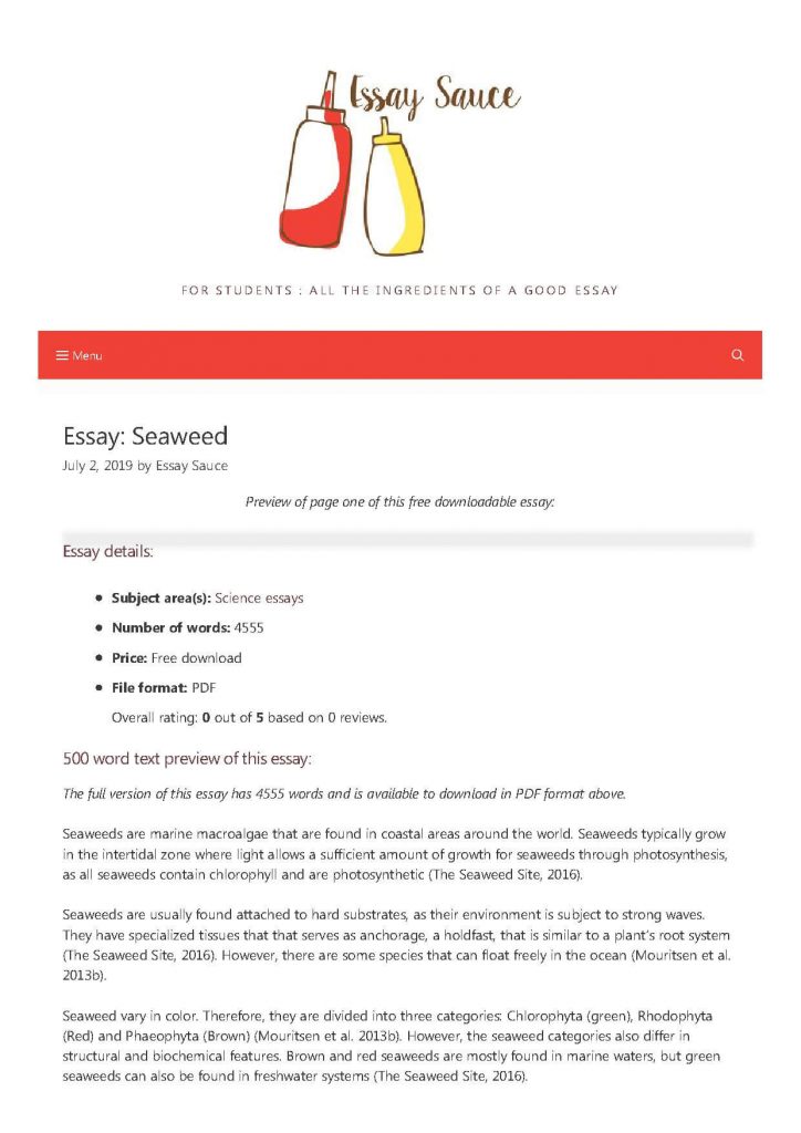 Describe seaweed image